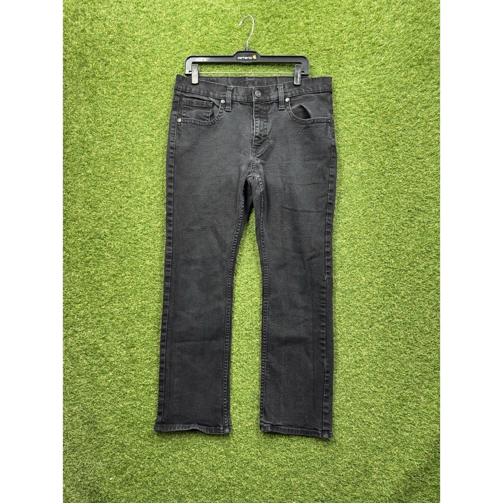 Cody James Jeans Mens 34x30 Black Bootcut Denim Distressed Cowboy Stretch